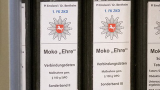 Foto: Prozessakten der Moko (Mordkommission) «Ehre»