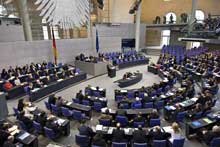 Foto: Blick in den Plenarsaal des Bundestages Foto: Blick in den Plenarsaal des Bundestages