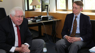 Dr. Bernhard Vogel (links) und Gereon Lamers im Interview Dr. Bernhard Vogel (links) und Gereon Lamers im Interview
