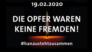 Foto: Plakat Hanau steht zusammen Foto: Plakat Hanau steht zusammen