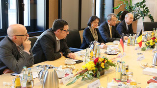 Gespräche im Bundesrat mit den Gästen der Deutschsprachigen Gemeinschaft Belgiens und Bevollmächtigten der Länder