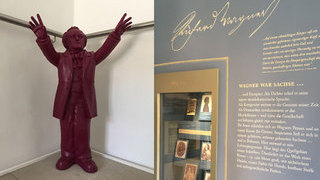 Foto: Teil der Ausstellung anlässlich des 203. Geburtstages von Richard Wagner im Graupaer Jagdschloss