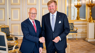 Foto: Bundesratspräsident Peter Tschentscher und König Willem-Alexander.