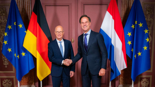 Foto: Bundesratspräsident Peter Tschentscher und der Ministerpräsident der Niederlande, Mark Rutte.