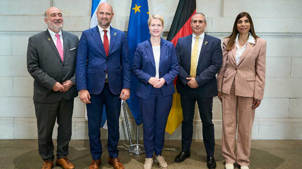 Foto: Ron Prosor, Amir Ohana, Manuela Schwesig, Hanoch Dov Milwidsky, Sharon Nir 