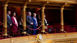 Foto: Bundesratspräsidentin Manuela Schwesig auf der Ehrentribüne des französischen Senats