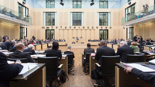 Foto: Blick in den Plenarsaal während der 921. Sitzung des Bundesrates