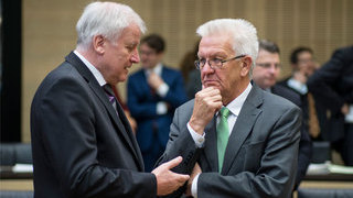 Foto: v.l.n.r. Horst Seehofer, Winfried Kretschmann