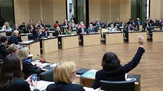 Foto: Blick in die Länderbänke während einer Abstimmung