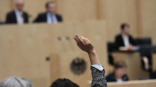 Foto: Handzeichen zur Abstimmung