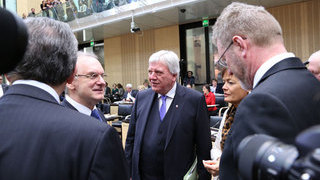 v.l.n.r. MP Haseloff, MP Bouffier, StMin Puttrich und StMin Huber