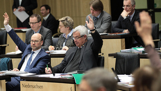 Foto: Abstimmung im Plenum