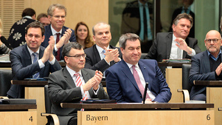 Foto: Markus Söder in Länderbank Bayern