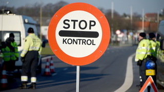 Foto:  Grenzübergang Krusau bei Flensburg (Schleswig-Holstein)