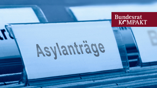 Foto: Reiter für Ordner mit Aufschrift Asylanträge